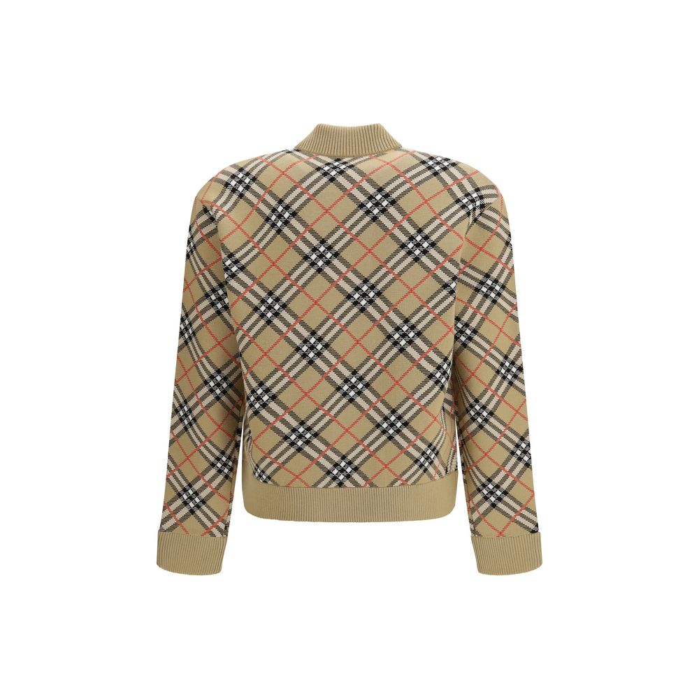 Burberry Beige Wool Bomber - Artisanal Luxury Knitwear