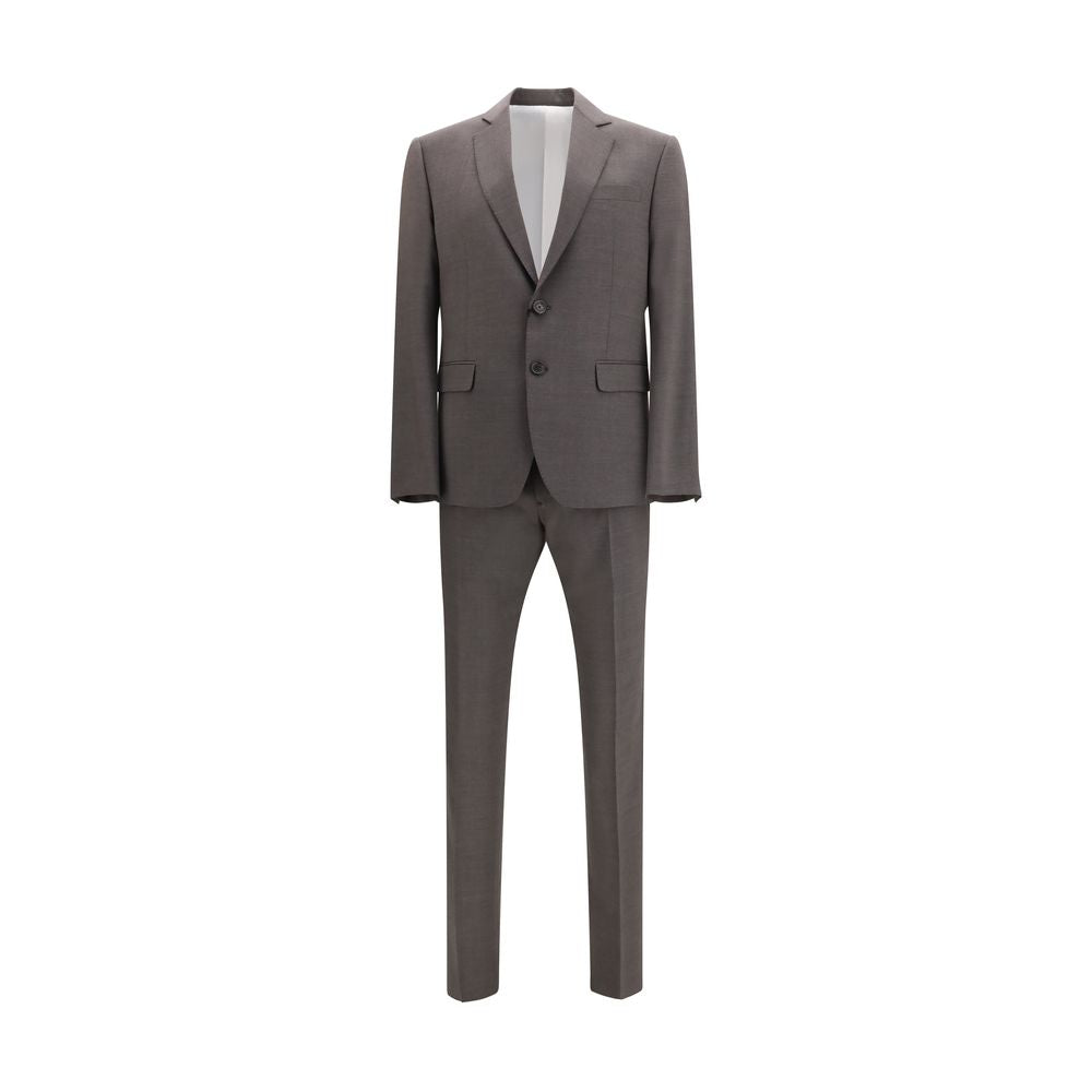 Dsquared² Gray Fleece Wool Two-Piece Suit - Designer Couture