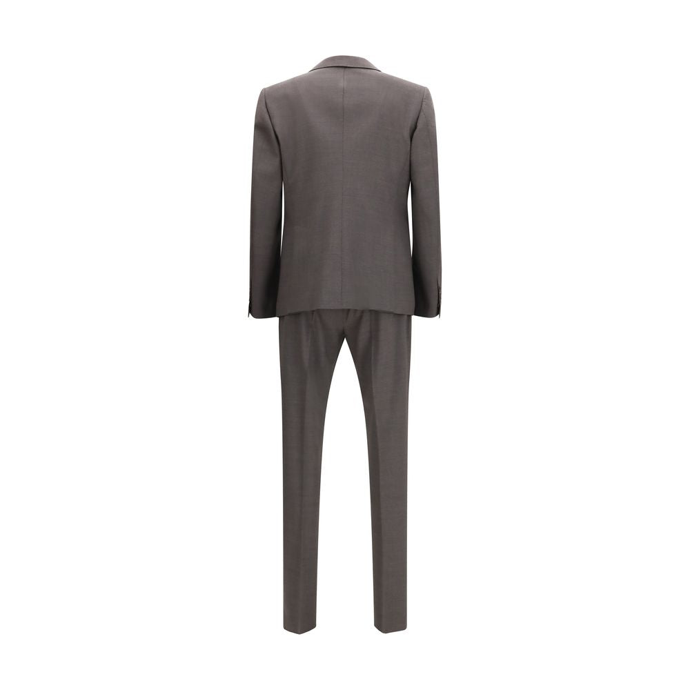 Dsquared² Gray Fleece Wool Two-Piece Suit - Designer Couture