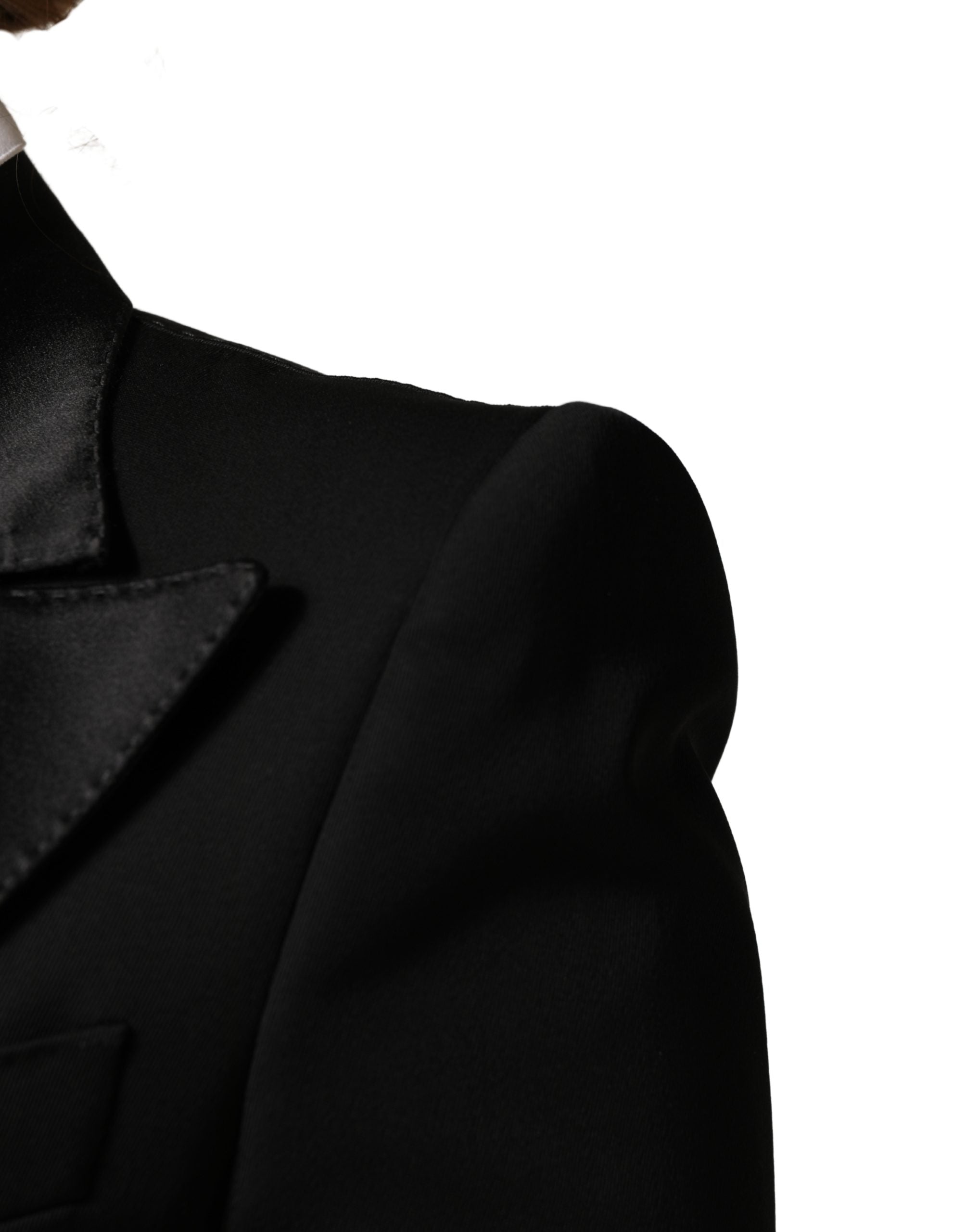 Dolce & Gabbana Black Wool Single Breasted Blazer Jacket