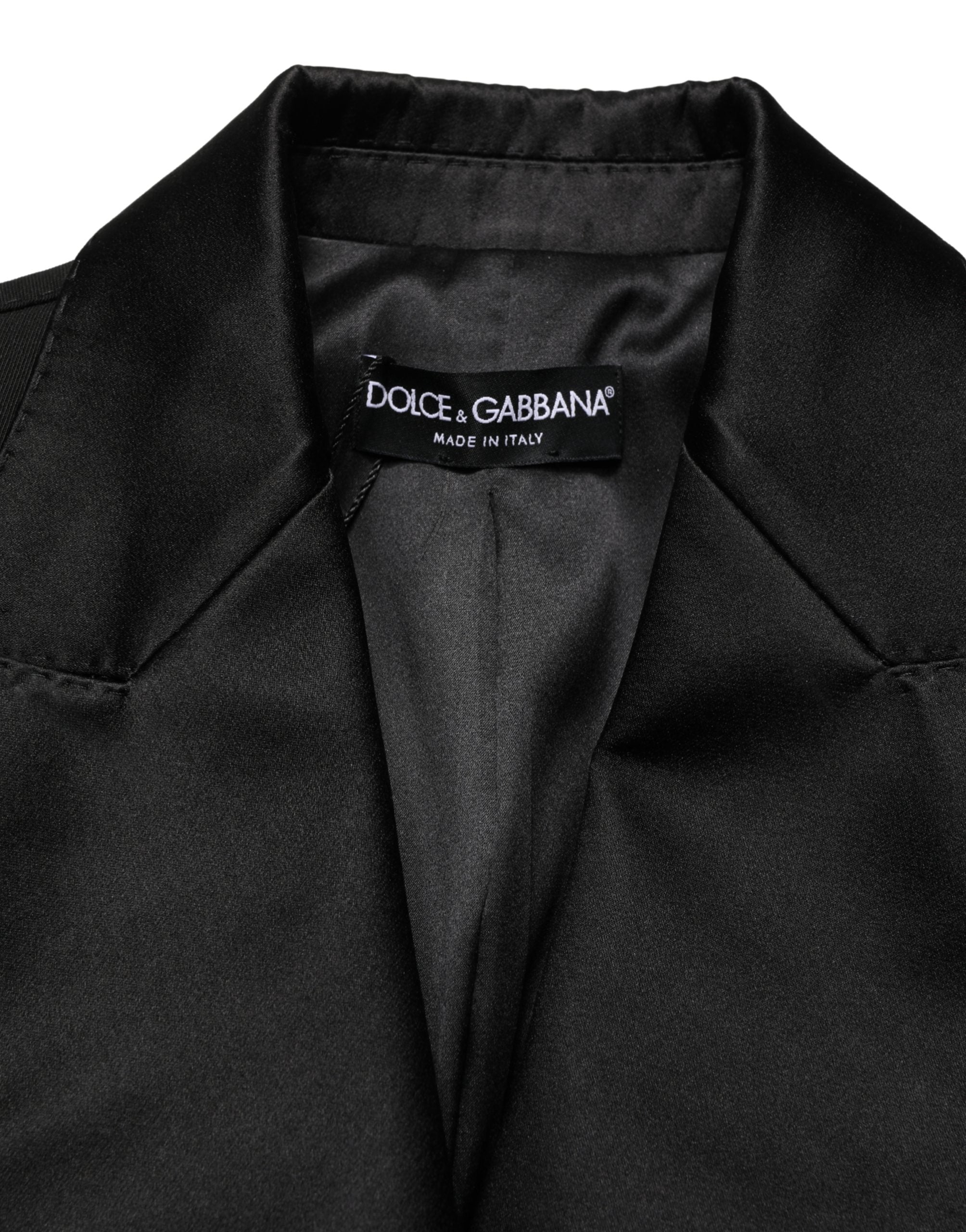 Dolce & Gabbana Black Wool Single Breasted Blazer Jacket