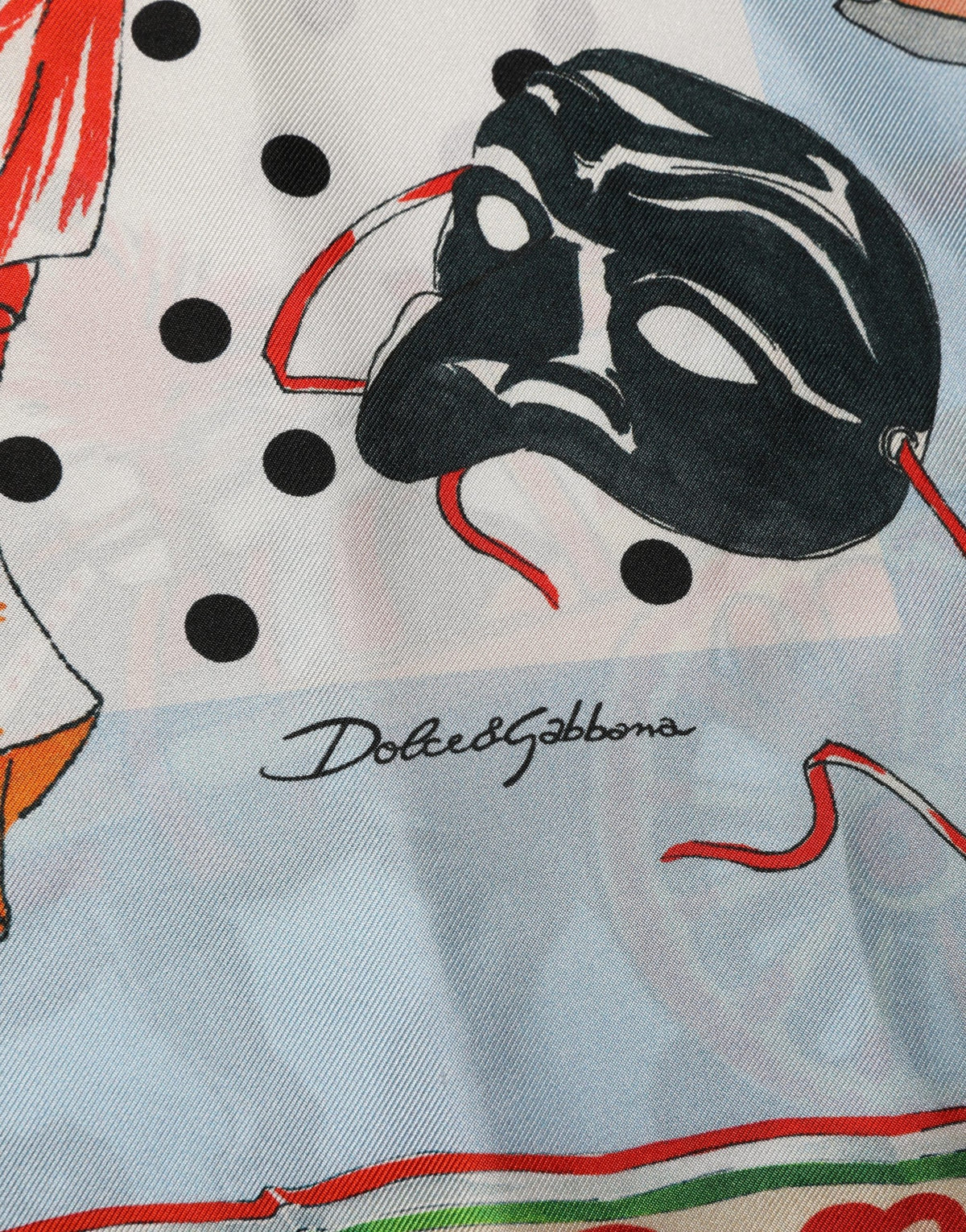 Elevate your wardrobe with the Dolce & Gabbana Multicolor Italy Scenes Graphic Silk Top, a masterpiece of Italian craftsmanship that blends artistry with luxurious comfort.