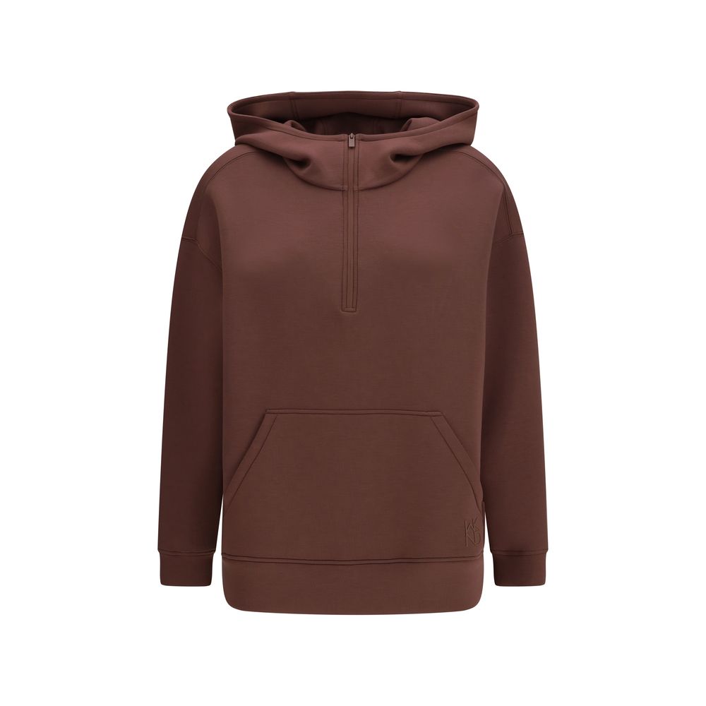 Indulge in the Max Mara Brown Modal Sweatshirt, a luxurious blend of modal and elegance, expertly crafted for effortless sophistication and timeless style.