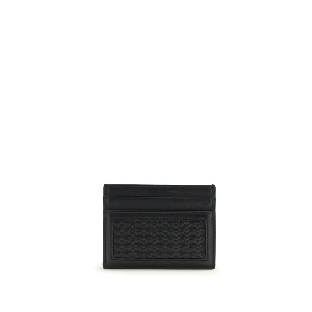 Dolce & Gabbana Black Cotton Wallet - Artisanal Elegance