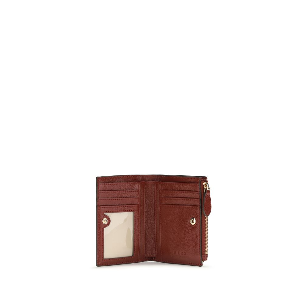 Discover the PINKO Bordeaux Calf Leather Bos Taurus Wallet from the SS26 collection, where exquisite craftsmanship meets timeless elegance for the discerning individual.