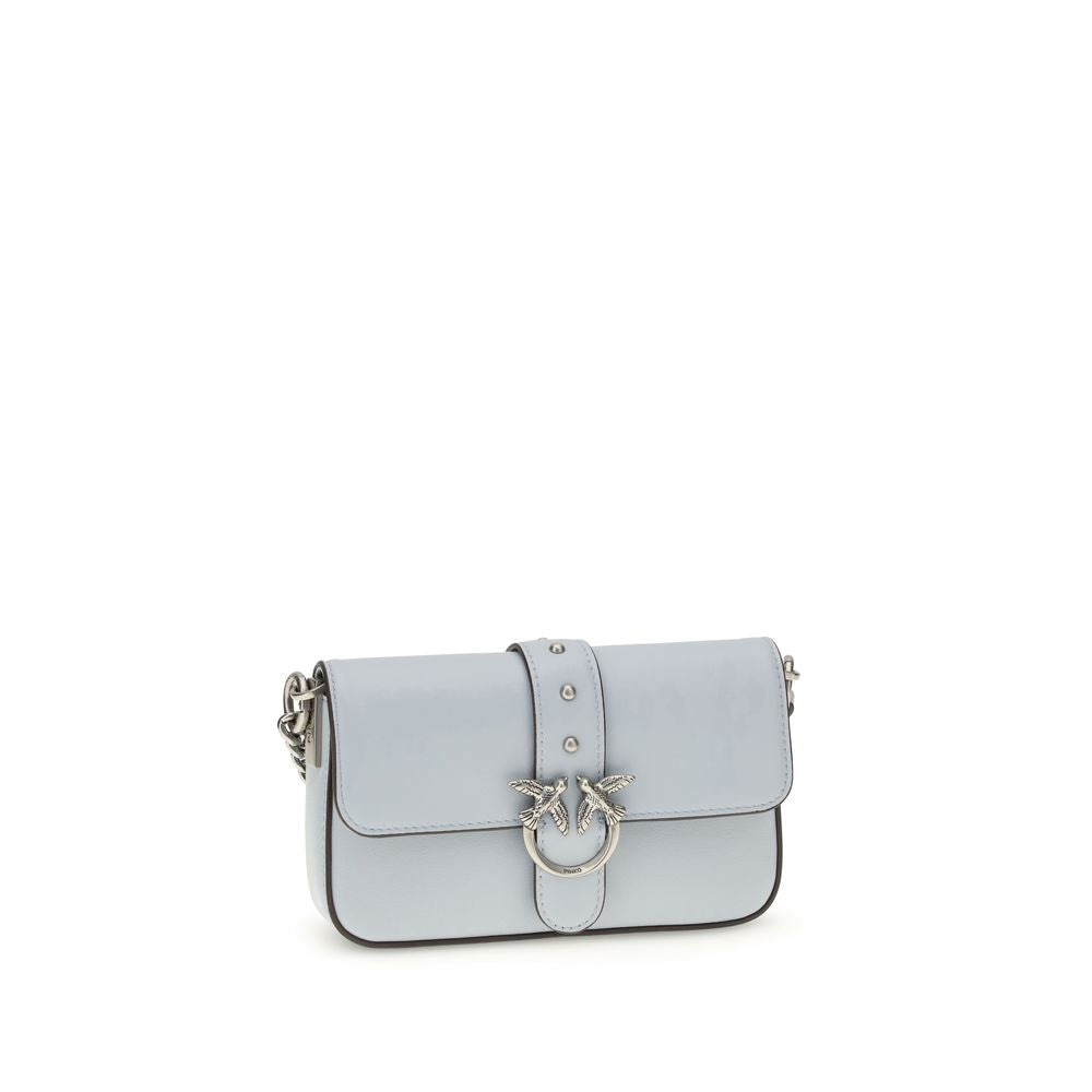 Elevate your style with the PINKO Blue Calf Leather Bos Taurus Shoulder Bag, a masterpiece of Italian craftsmanship from the SS26 collection, embodying timeless luxury and sophistication.
