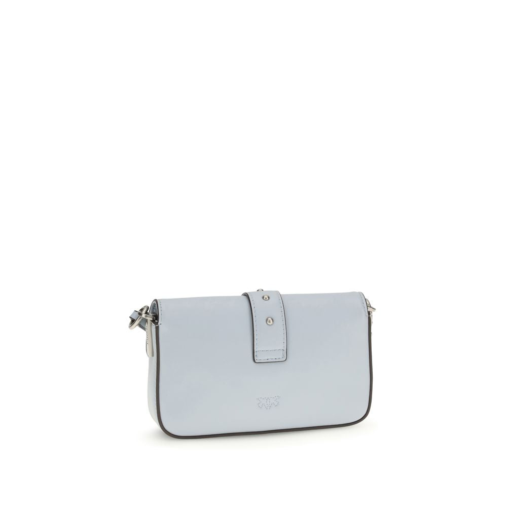 Elevate your style with the PINKO Blue Calf Leather Bos Taurus Shoulder Bag, a masterpiece of Italian craftsmanship, embodying timeless luxury and sophistication.