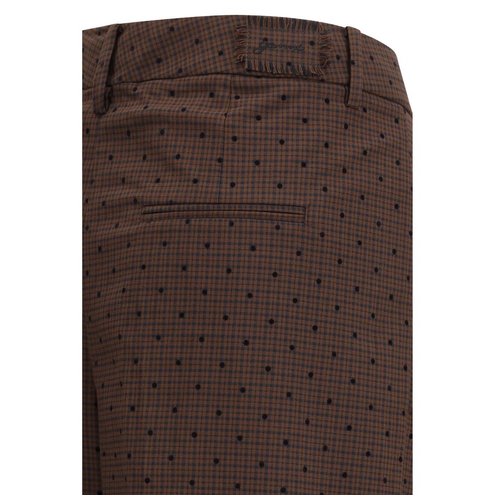 Ganni Brown Crossover Casual Pants for Elevated Sophistication