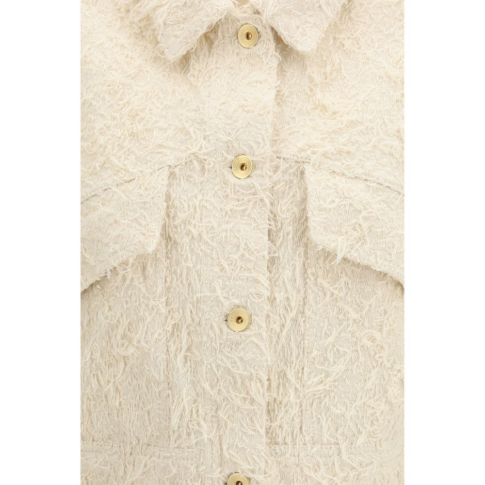 Brunello Cucinelli Beige Cotton Denim Jacket – Artisanal Luxury