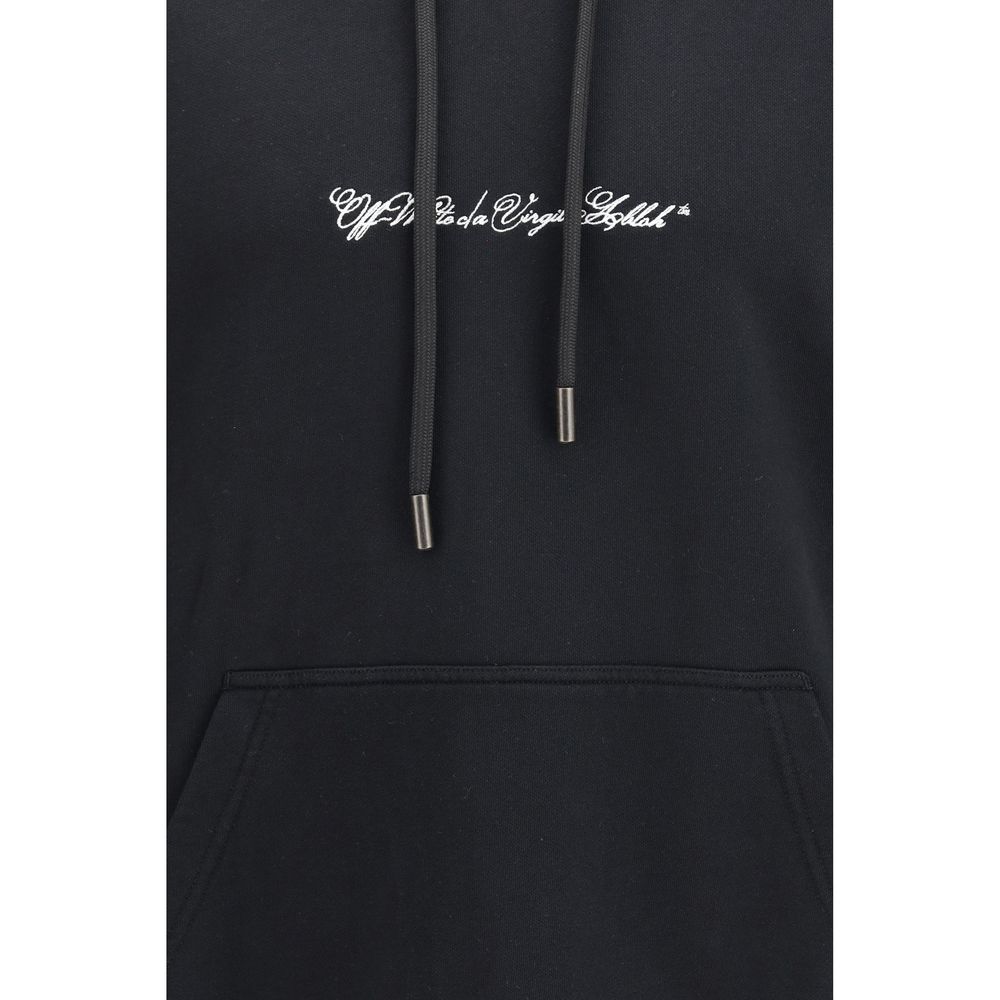 Elevate your wardrobe with the Off-White Black Cotton Sweatshirt, a masterpiece of luxury craftsmanship that embodies urban sophistication and timeless style.