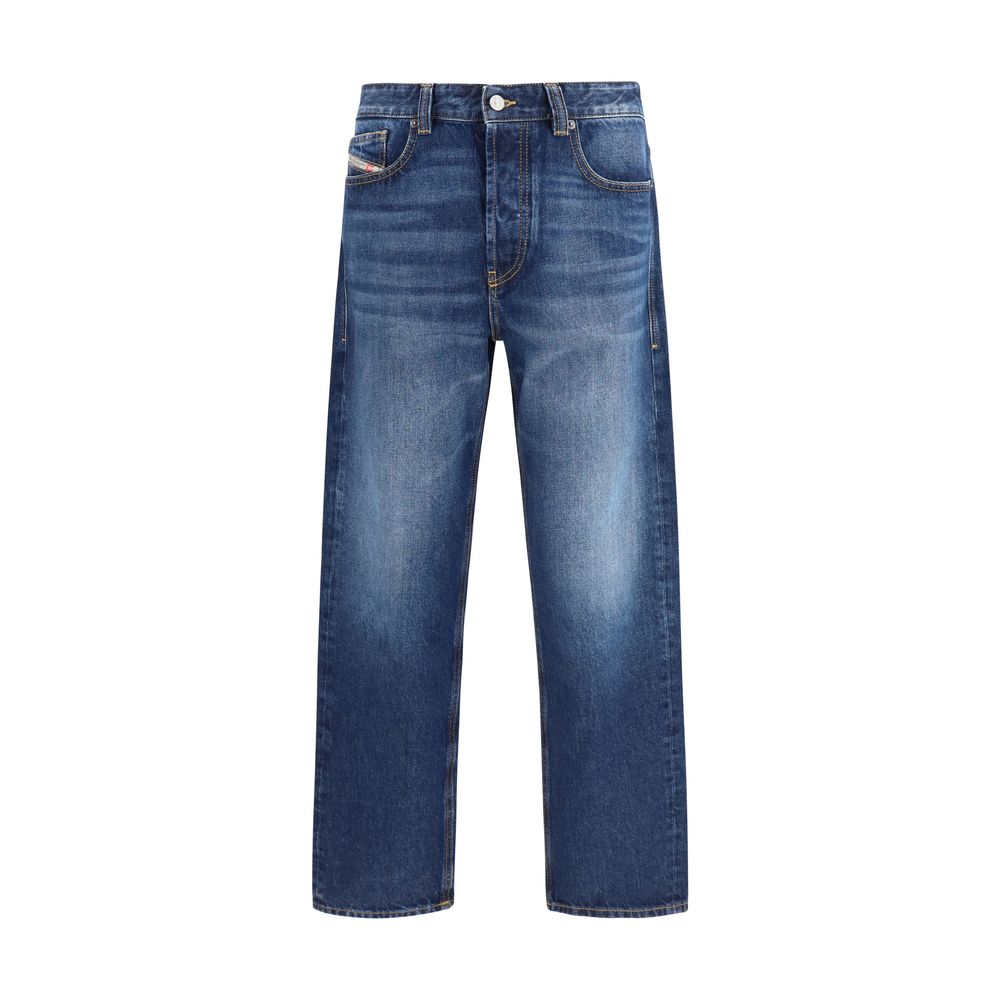 Diesel Blue Cotton Tapered Jeans - Artisanal Luxury Denim