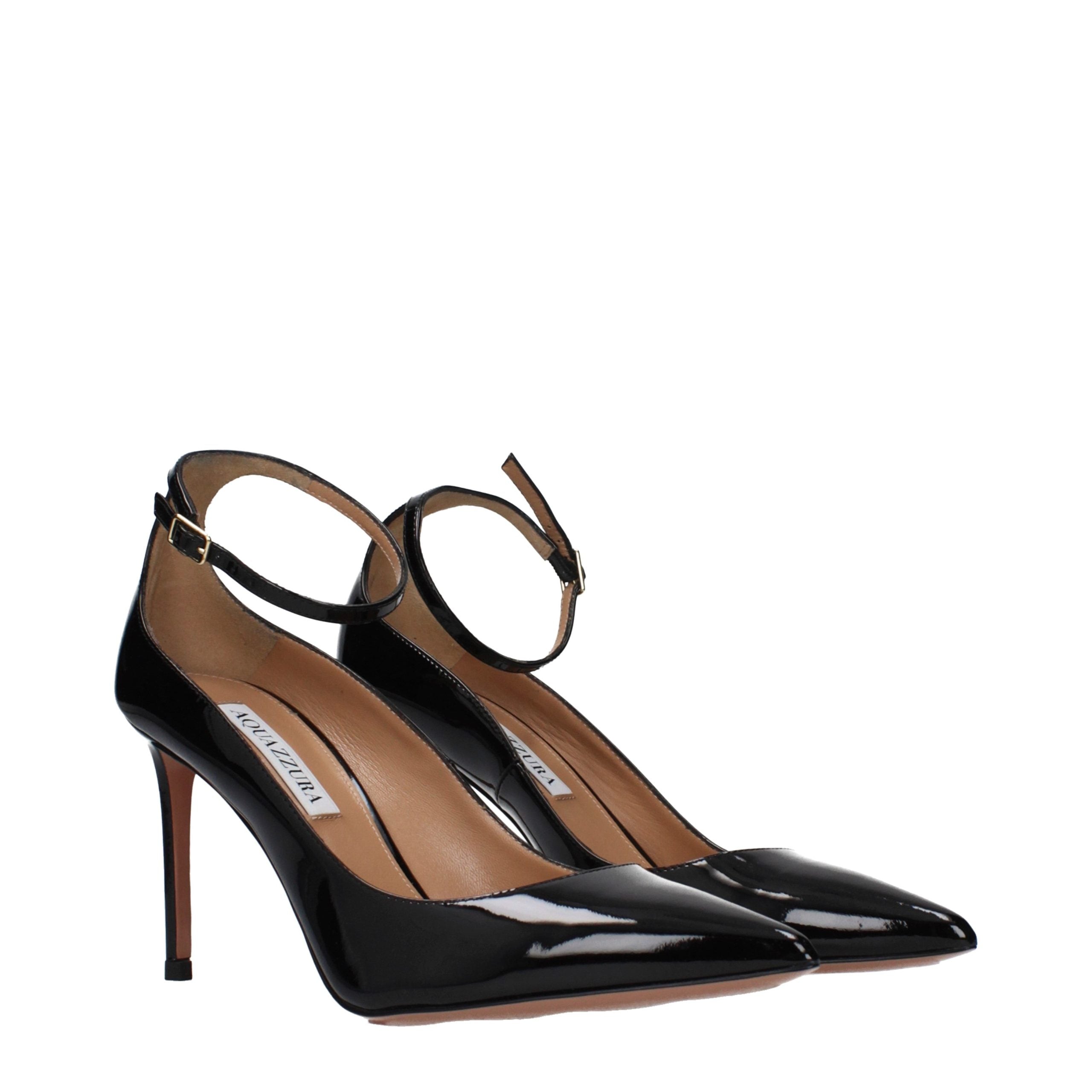 Step into a world of elegance with Aquazzura's Black Leather High Heel Pumps, where exquisite craftsmanship meets timeless luxury for the discerning connoisseur.