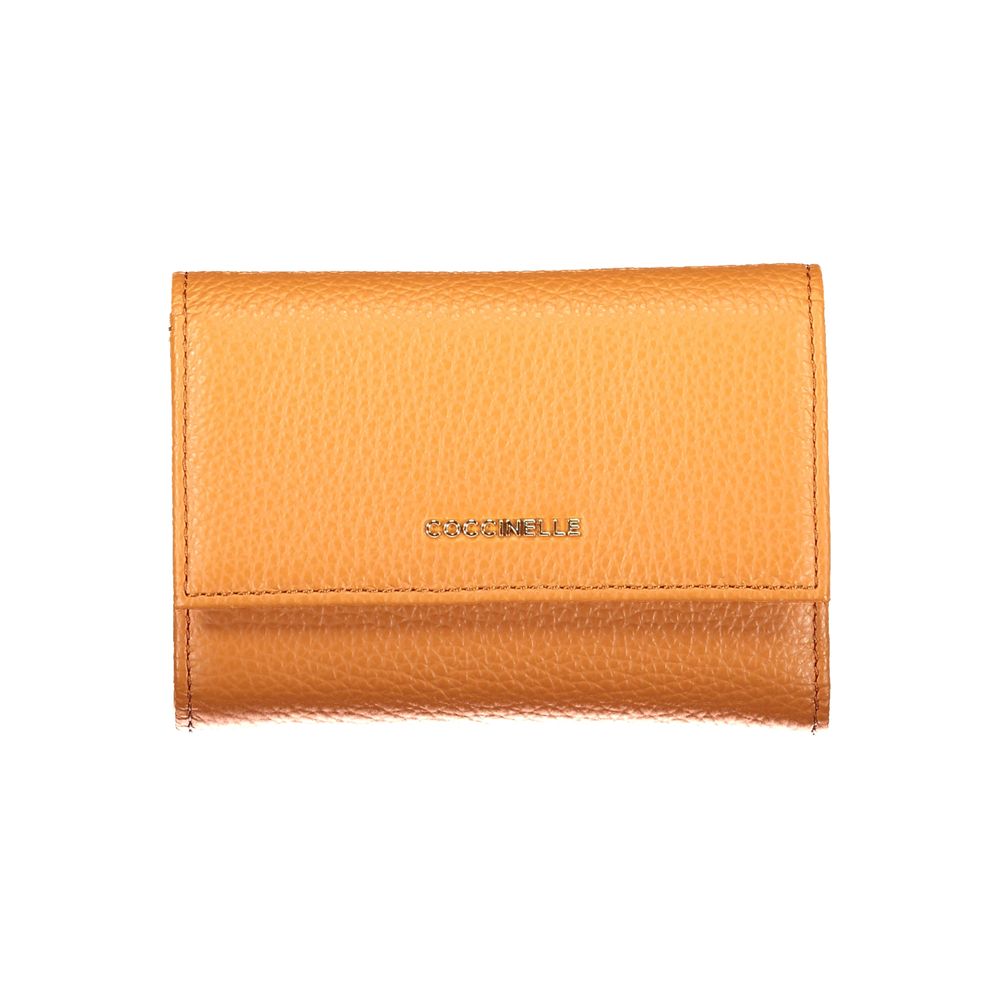 Coccinelle Arancione Pelle Wallet - Artisanal Luxury Elegance