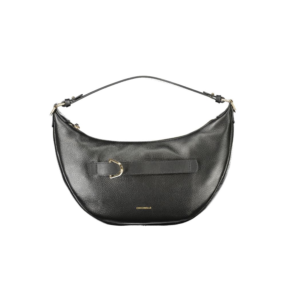 Coccinelle Black Leather Handbag - Artisanal Luxury Elegance