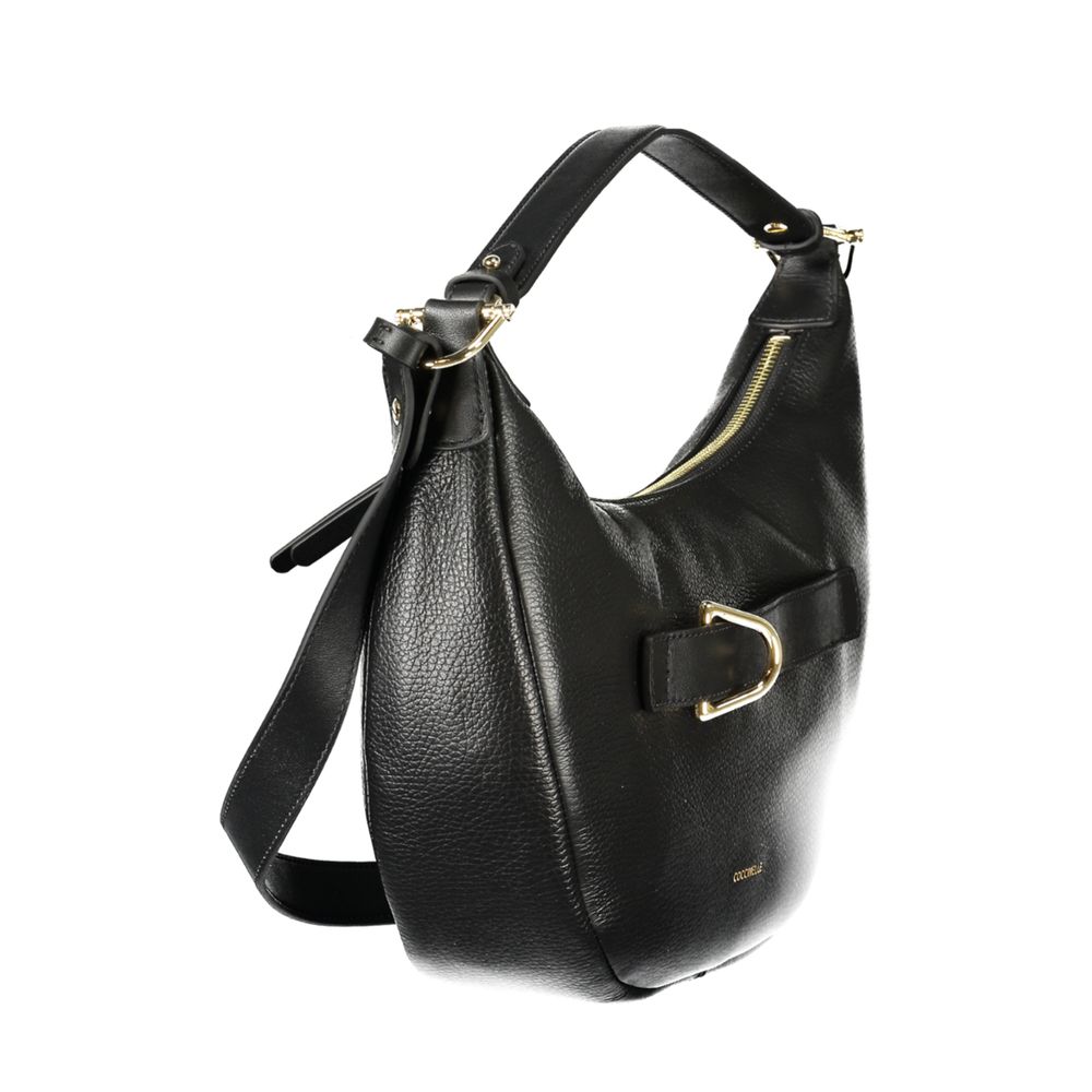Coccinelle Black Leather Handbag - Artisanal Luxury Elegance