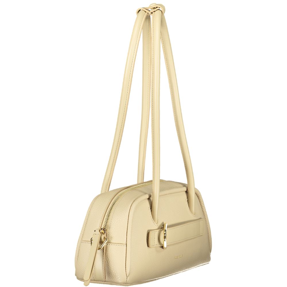 Coccinelle Beige Leather Handbag - Artisanal Luxury Design