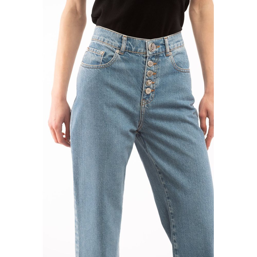 Moschino Multicolor Cotton Jeans Denim