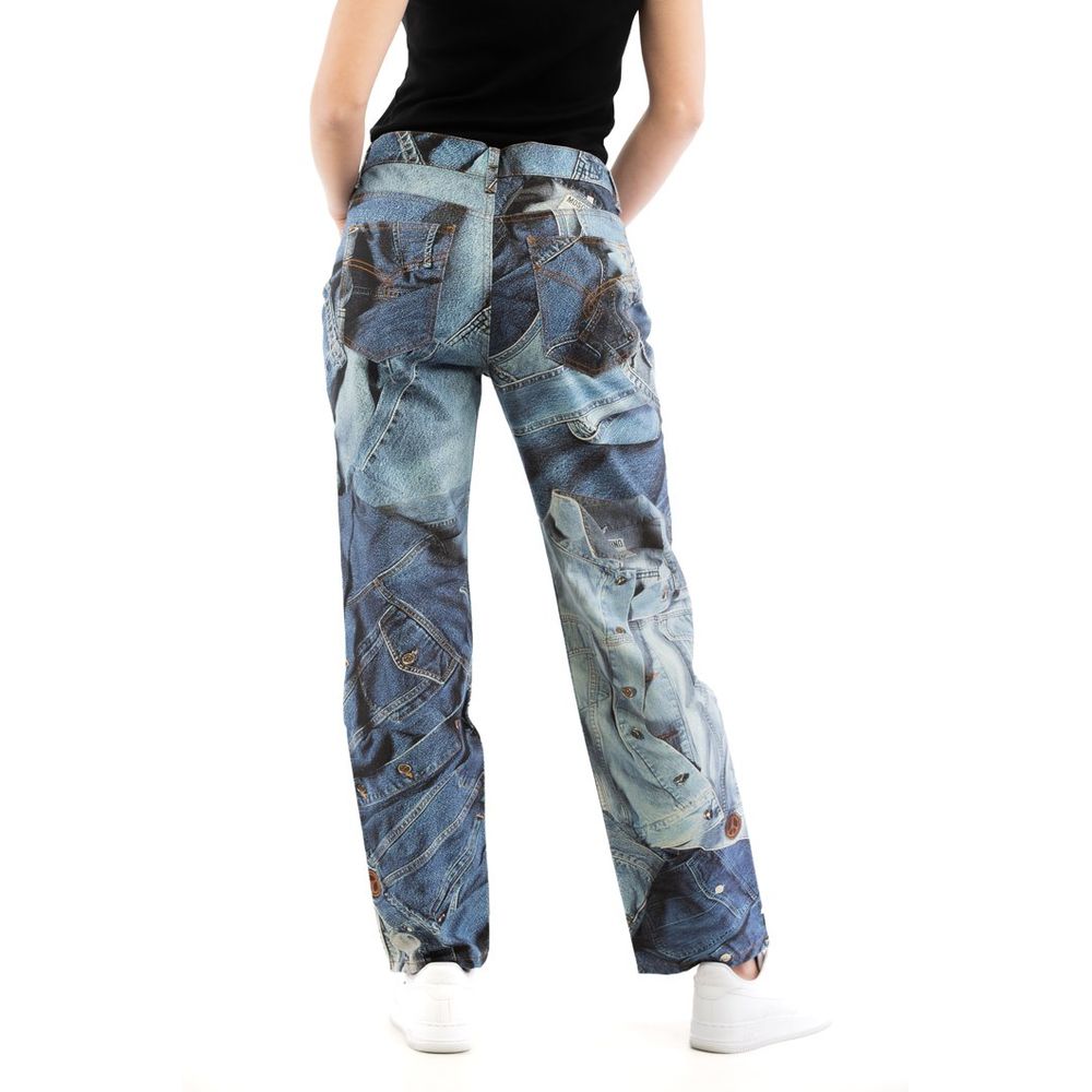 Moschino Multicolor Cotton Jeans Denim