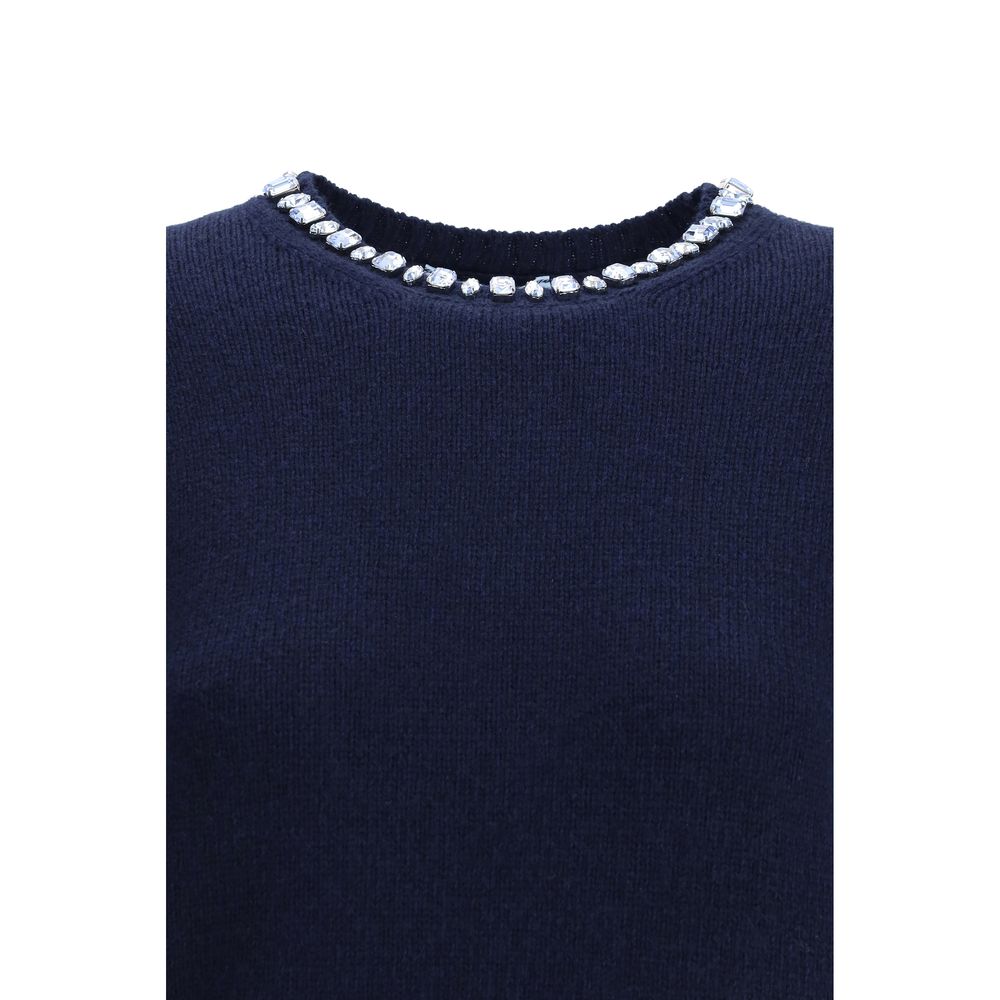 Elevate your wardrobe with the Prada Blue Fleece Wool Sweatshirt, a luxurious blend of fleece wool and cashmere, embodying timeless elegance and refined craftsmanship.