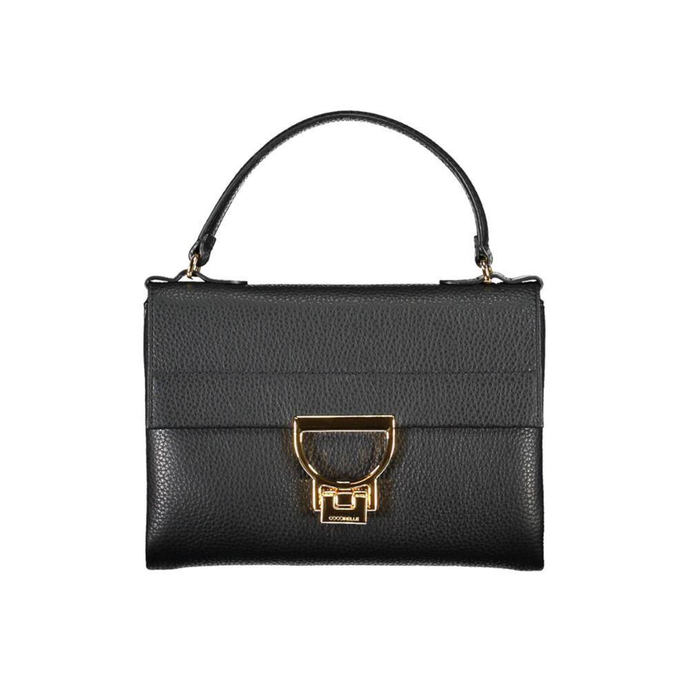 Coccinelle Black Leather Handbag - Artisanal Luxury Statement Piece