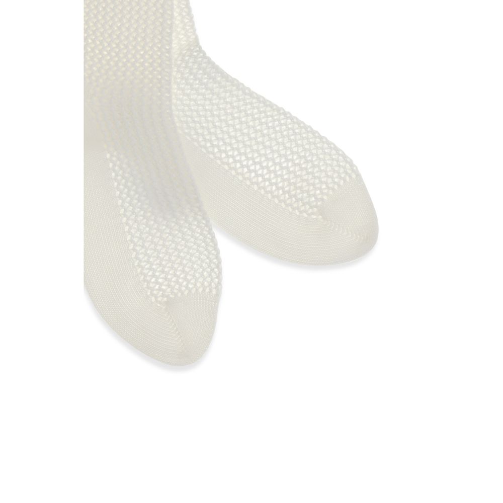 Brunello Cucinelli White Cotton Socks - Artisanal Luxury Accessory