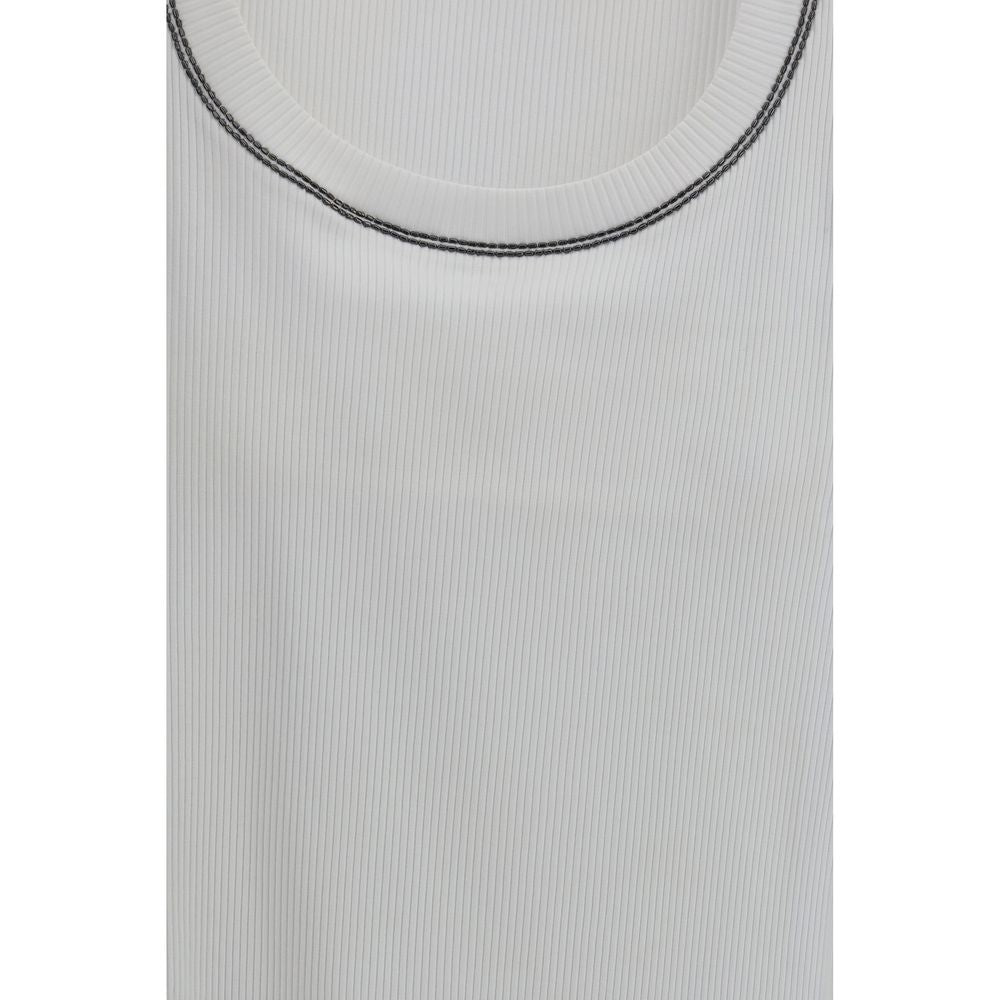Brunello Cucinelli White Cotton Top