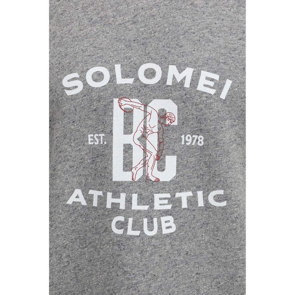 Brunello Cucinelli Gray Cotton Sweatshirt - Artisanal Luxury