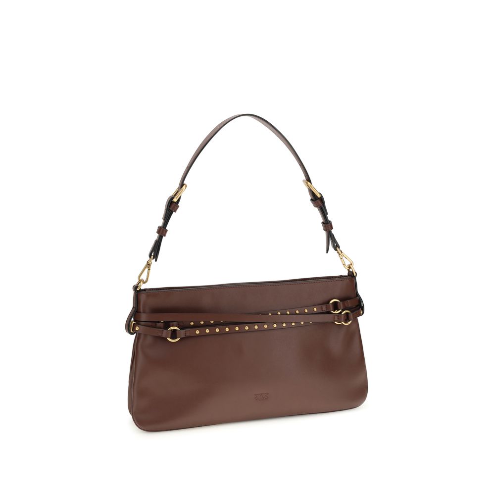 Discover the PINKO Brown Calf Leather Bos Taurus Shoulder Bag from the SS26 collection, a masterpiece of elegance and craftsmanship, perfect for any sophisticated occasion.