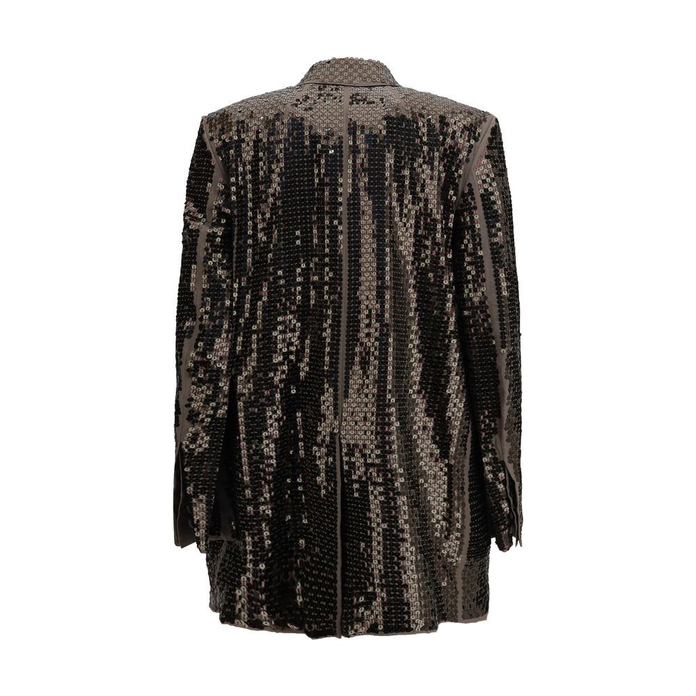 Elevate your wardrobe with the Rick Owens Multicolor Cotton Jacket, a masterpiece of exquisite craftsmanship and contemporary design, perfect for the discerning individual.