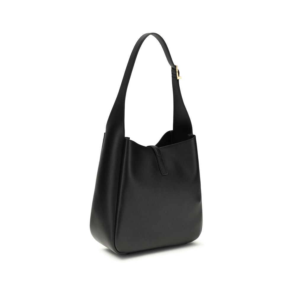 Saint Laurent Black Calf Leather Bos Taurus Shoulder Bag