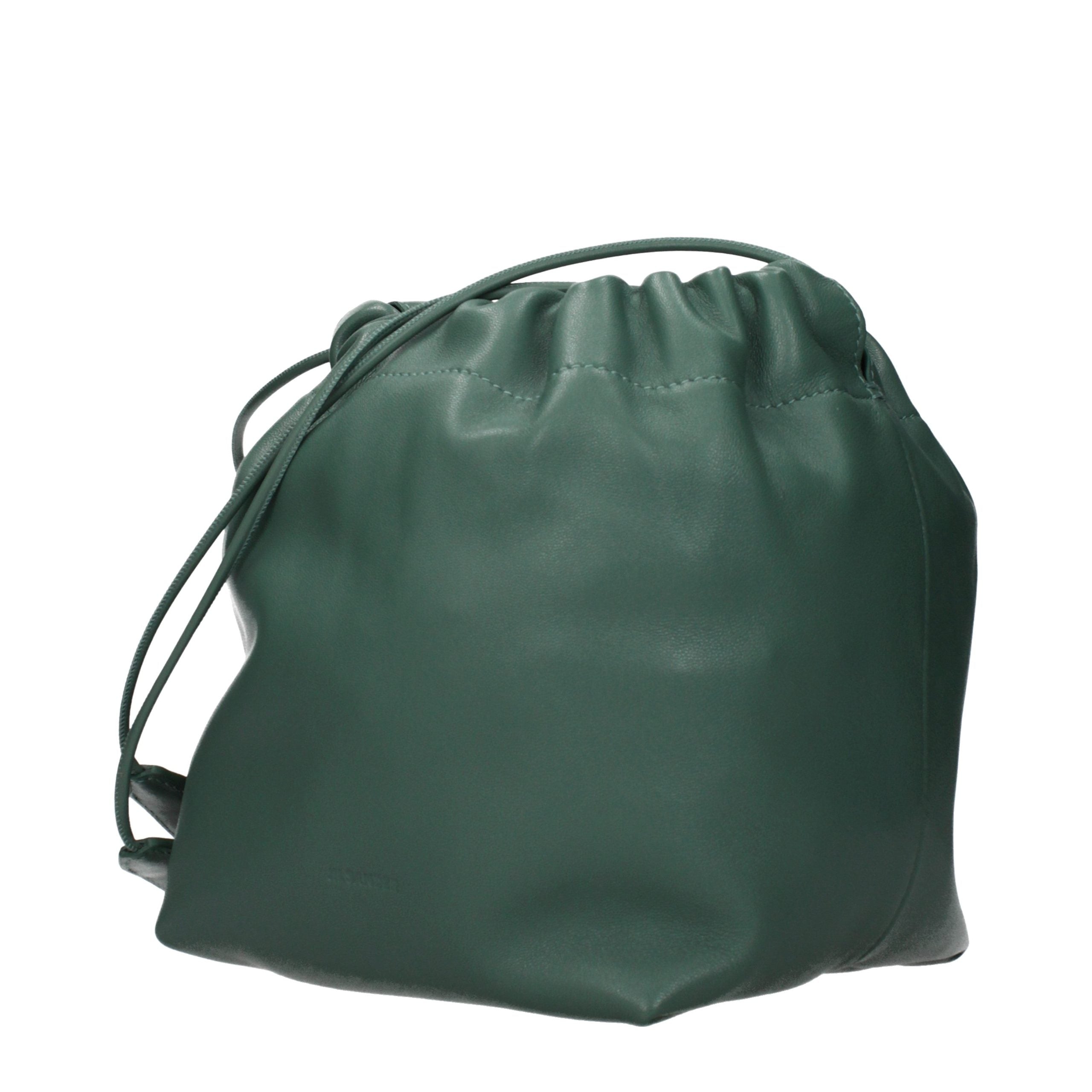 Jil Sander Green Leather Shoulder Bag