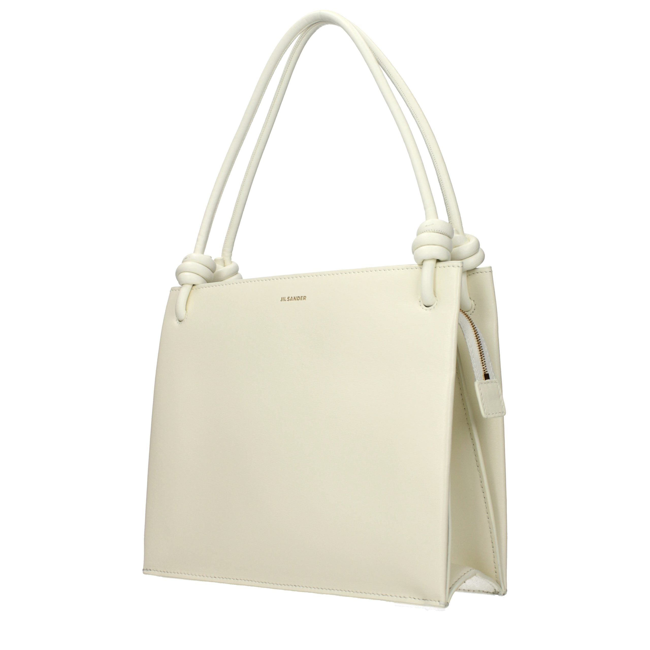 Jil Sander Beige Leather Handbag