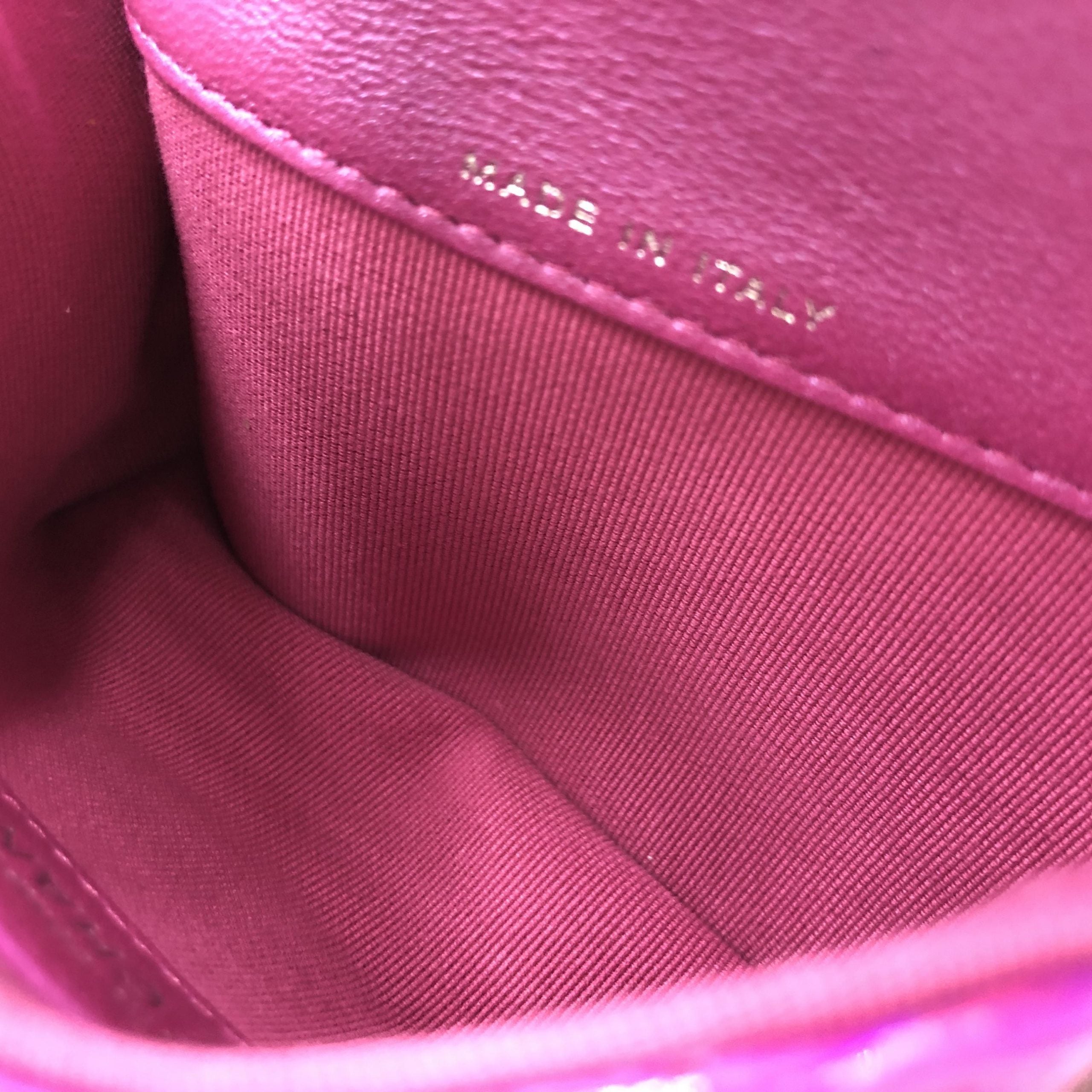 Chanel Iridescent Pink Quilted Leather Pouch - Artisanal Luxury