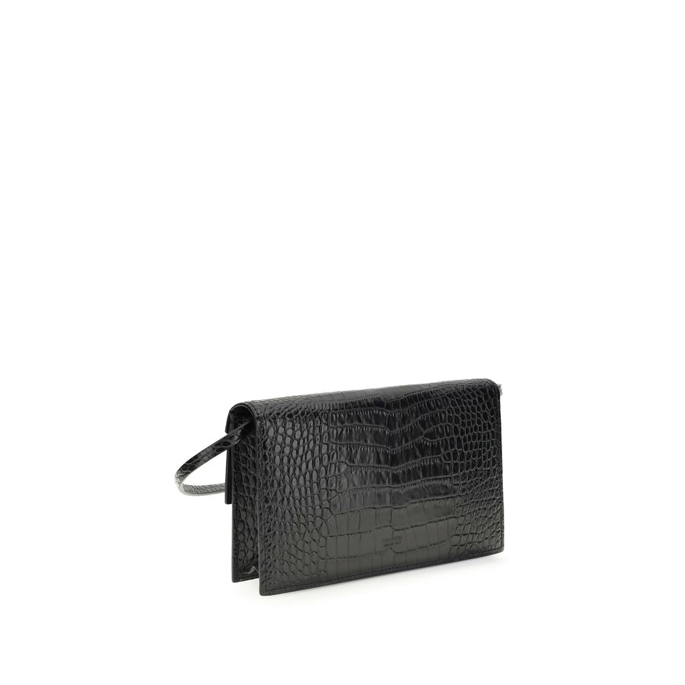 Elevate your style with the Tom Ford Black Calf Leather Bos Taurus Shoulder Bag, a masterpiece of luxury craftsmanship and timeless elegance, perfect for any occasion.
