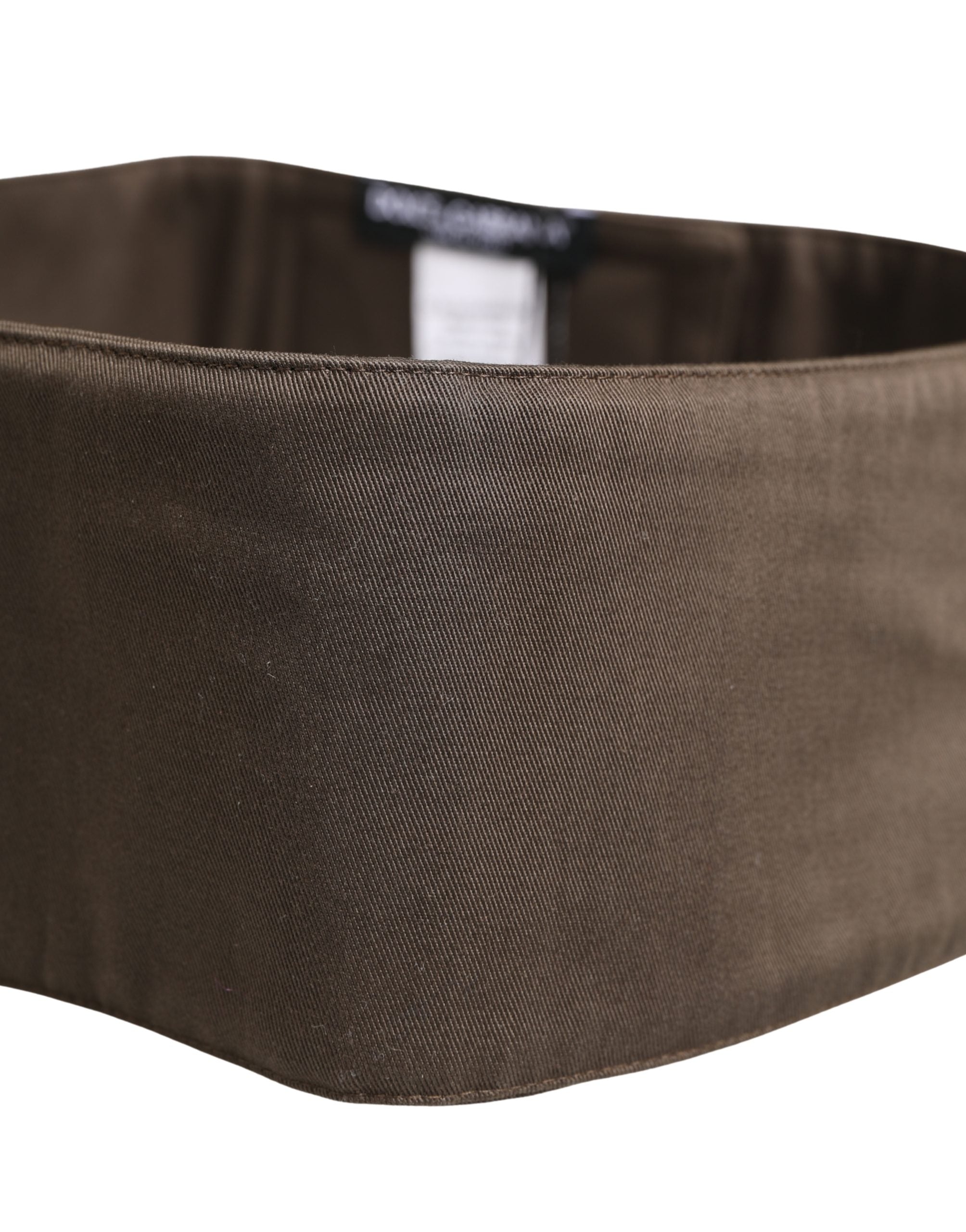 Dolce & Gabbana Brown Viscose Wide Belt Waist Cummerband Men
