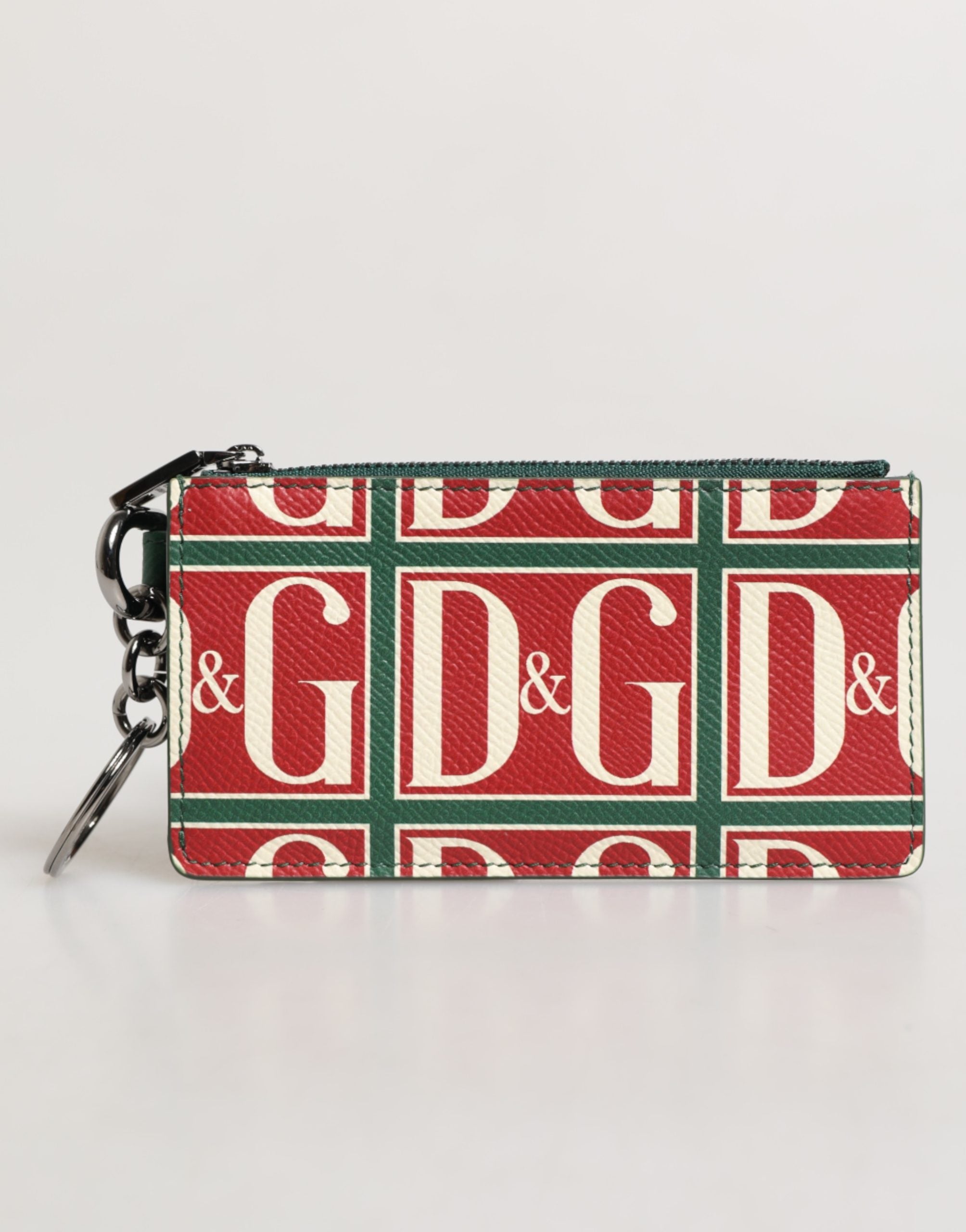 Dolce & Gabbana Green Calf Leather Card Holder - Artisanal Luxury