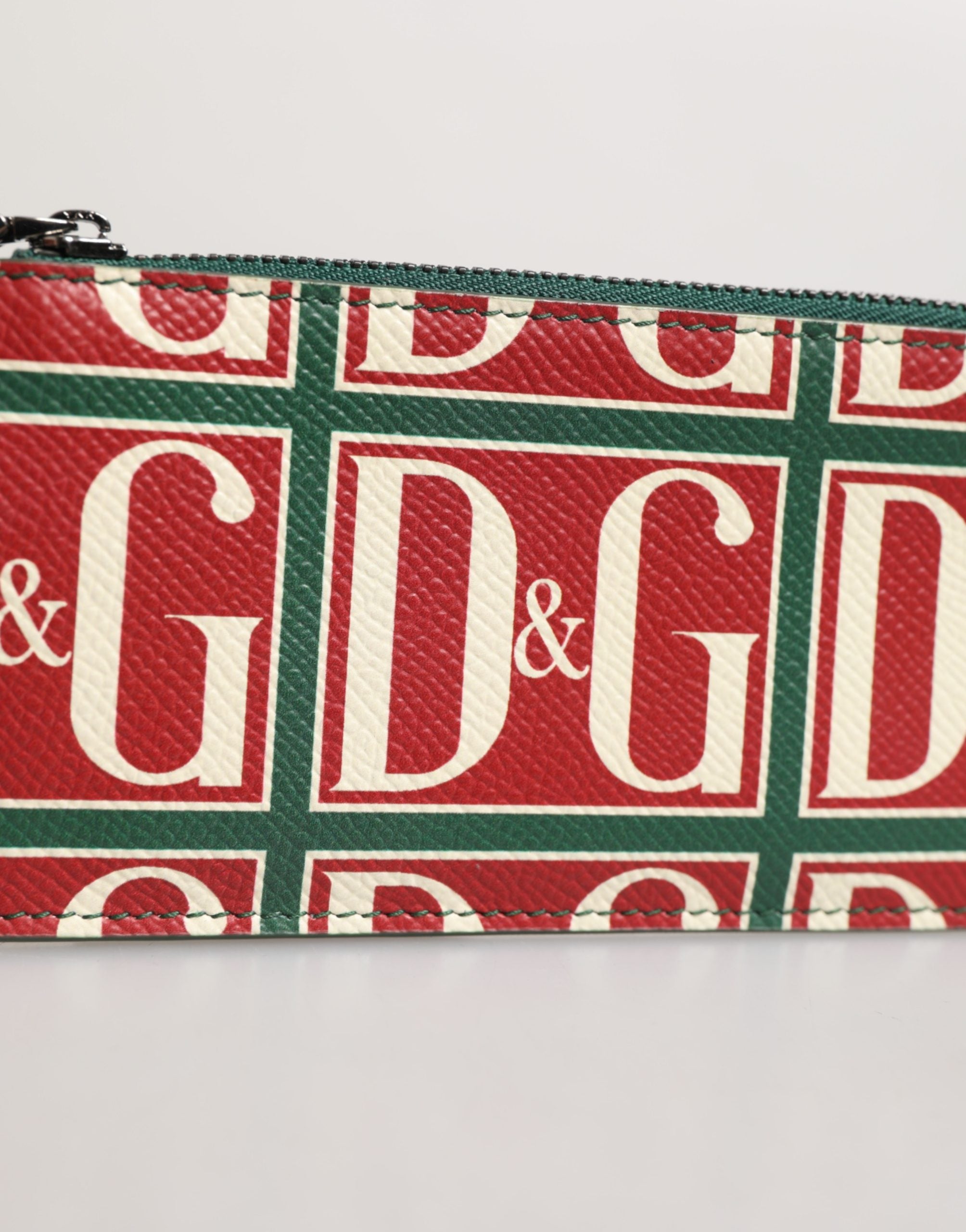 Dolce & Gabbana Green Calf Leather Card Holder - Timeless Luxury