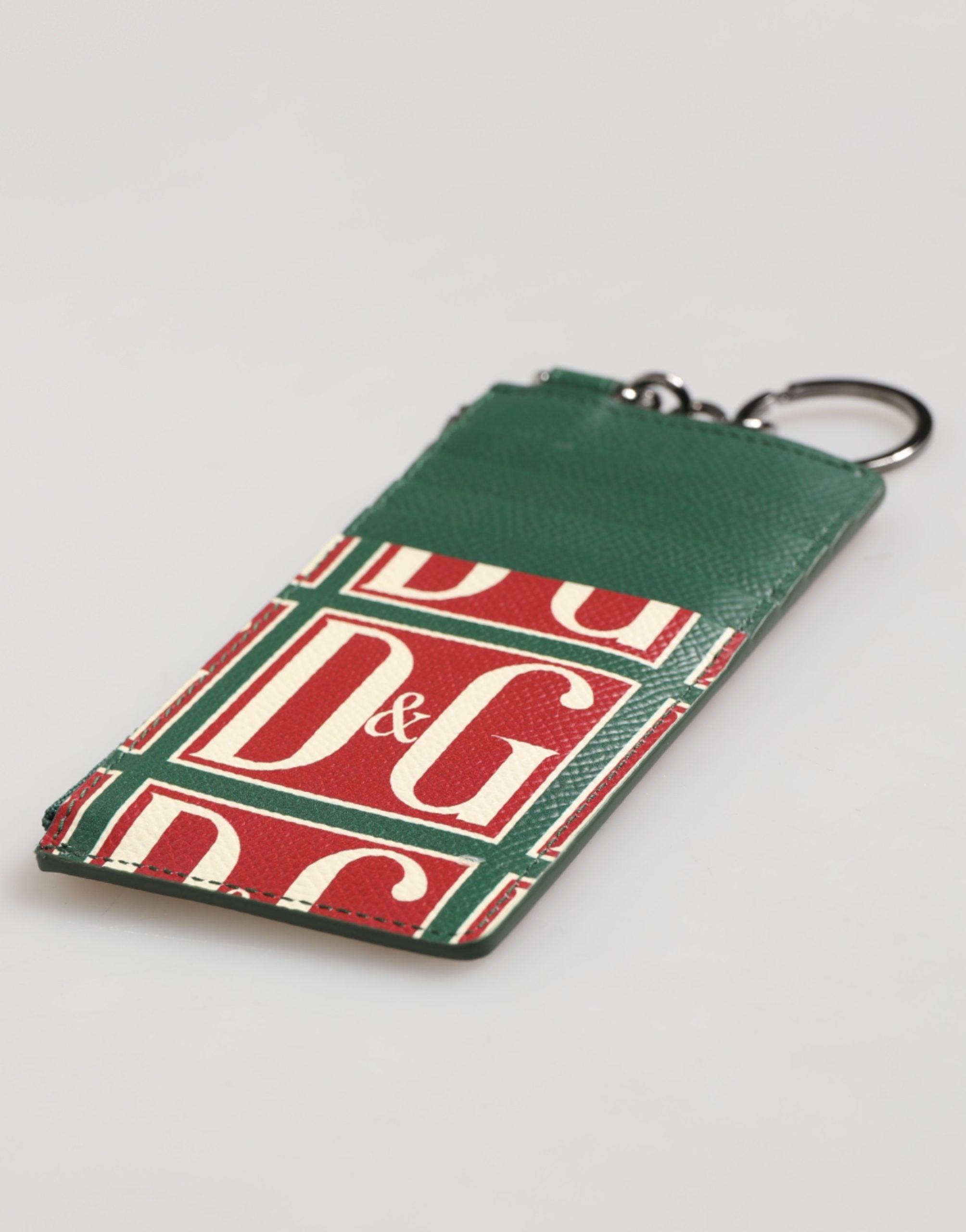 Dolce & Gabbana Green Calf Leather Card Holder - Timeless Elegance