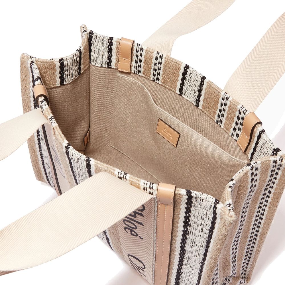 Chloé Beige Linen Tote Bag - Artisanal Luxury for the Discerning