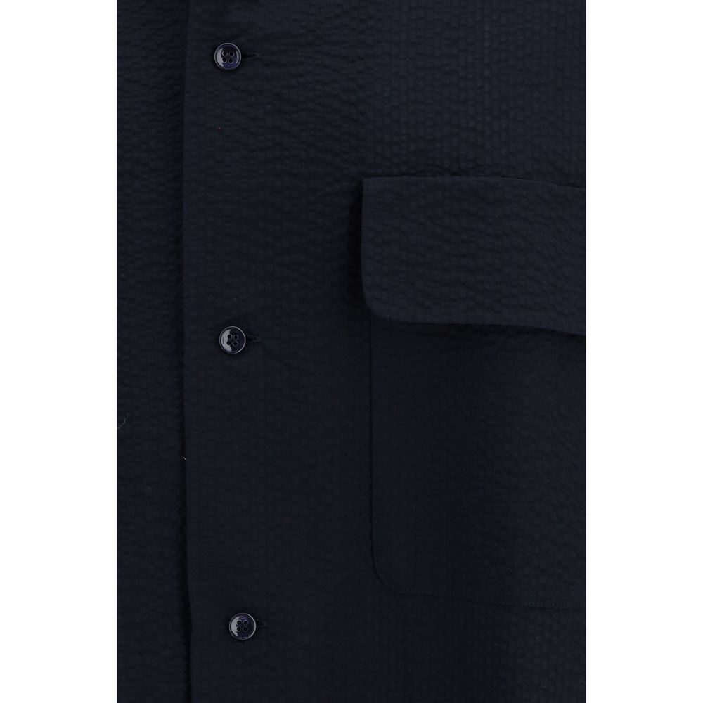 Giorgio Armani Blue Cotton Shirt - Designer Luxury Elegance