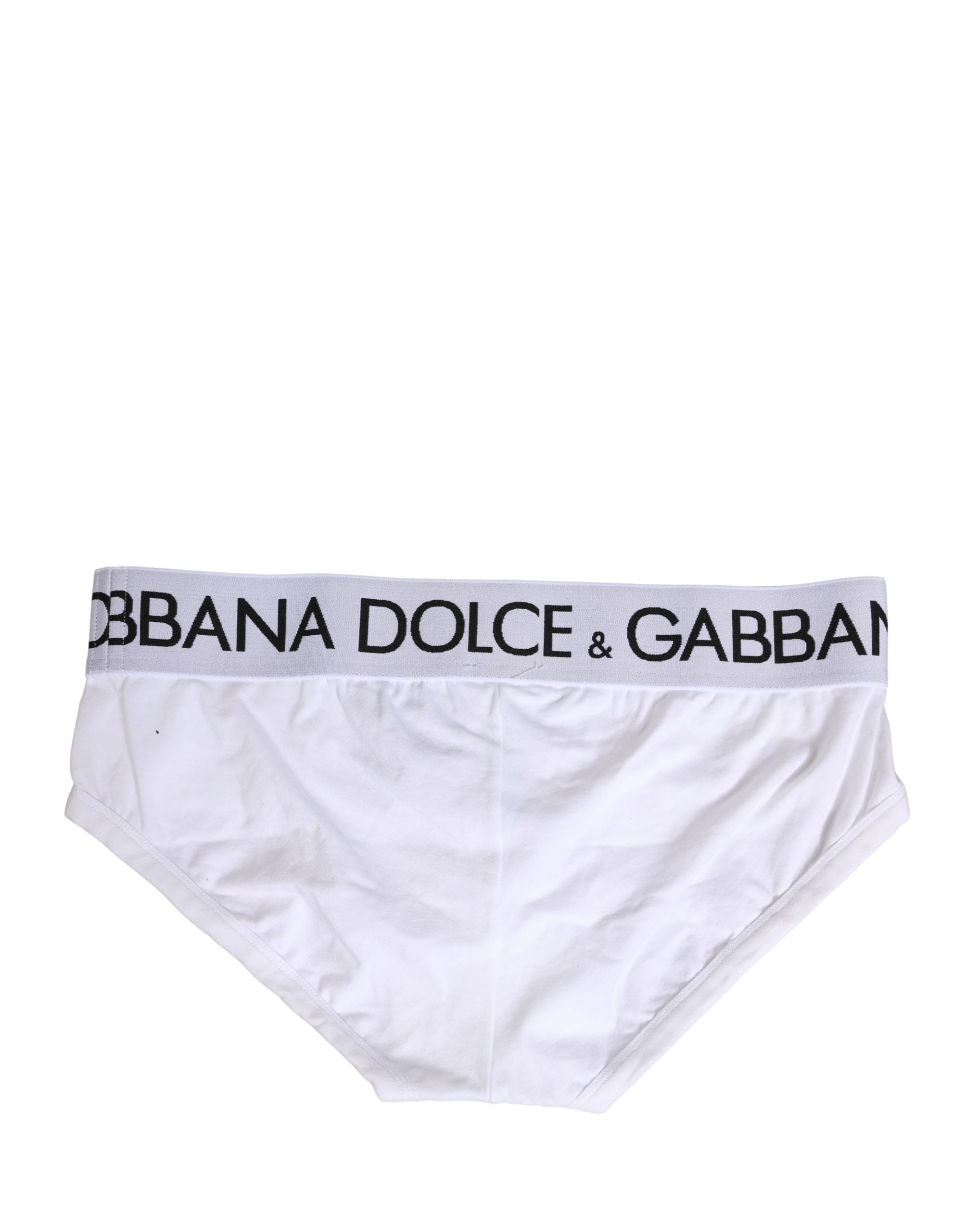 Dolce & Gabbana White Cotton Stretch Regular Brief Underwear