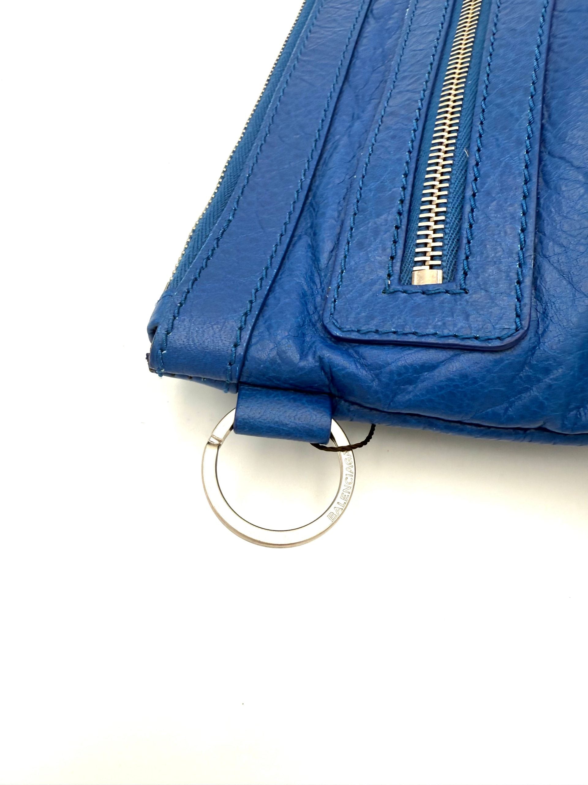 Balenciaga LE CAGOLE Blue Pouch - Iconic Designer Luxury