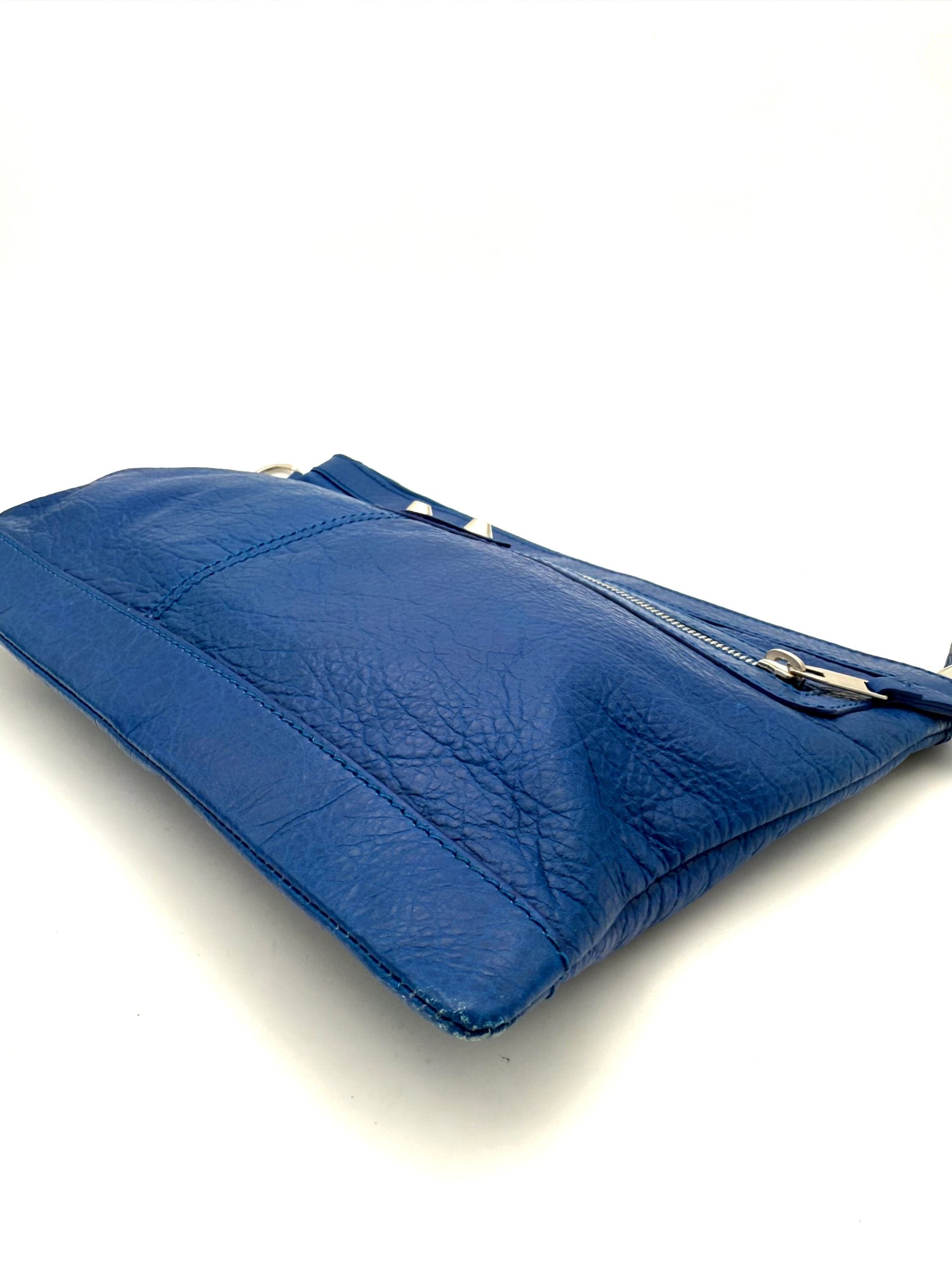 Balenciaga LE CAGOLE Blue Pouch - Iconic Designer Luxury