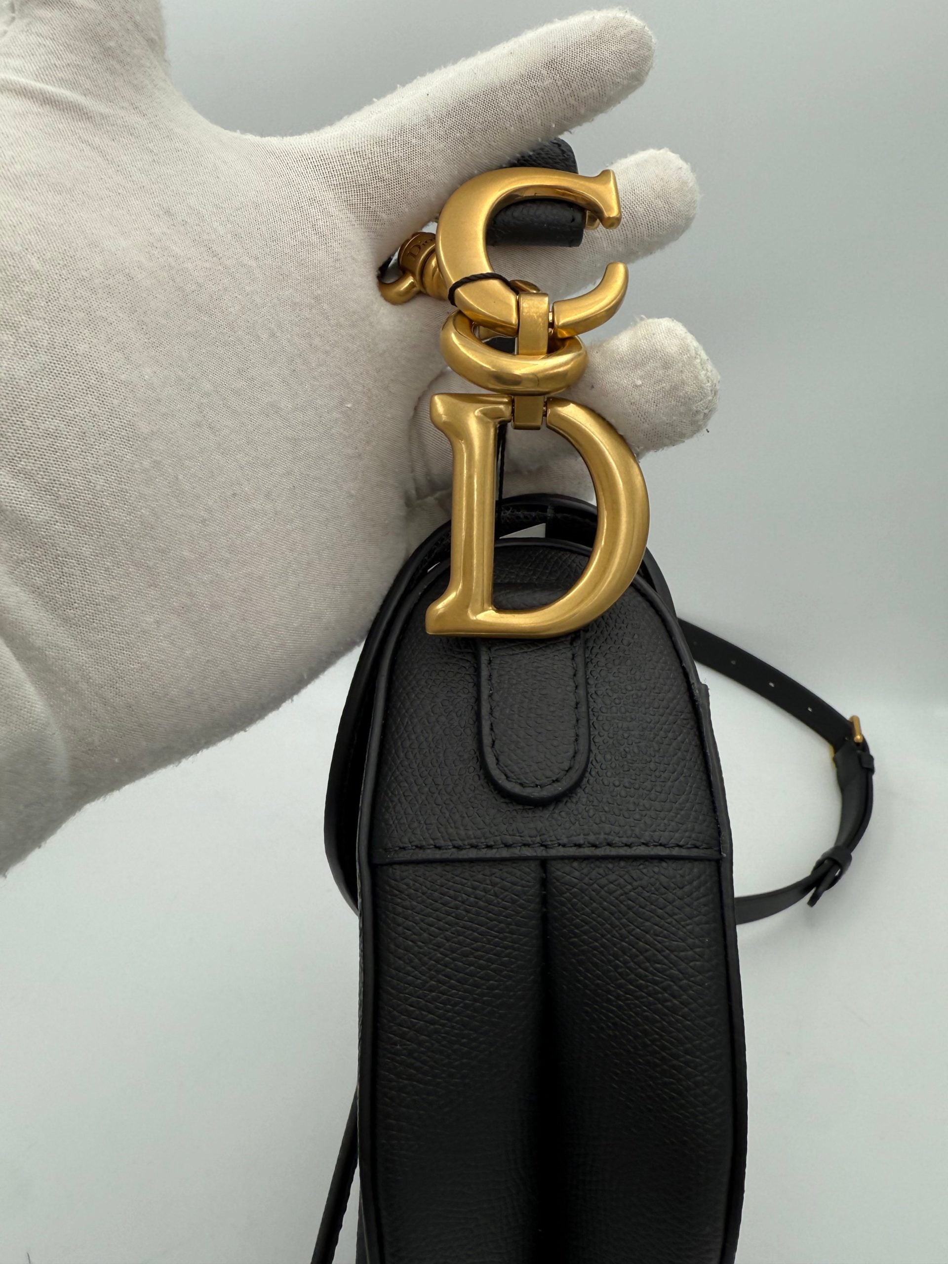 Dior DIOR SADDLE Grained Calfskin Handbag
