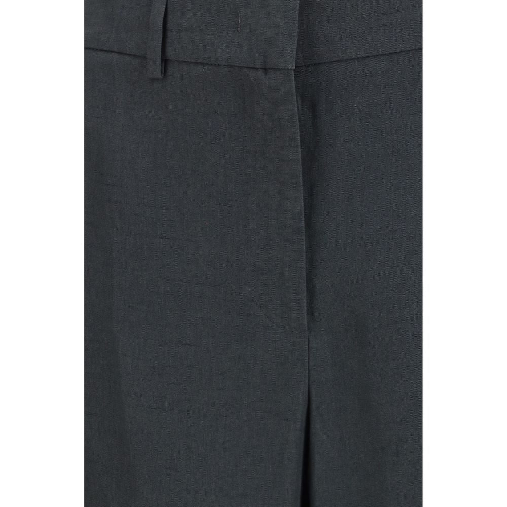 Giorgio Armani Brown Linen Casual Pants