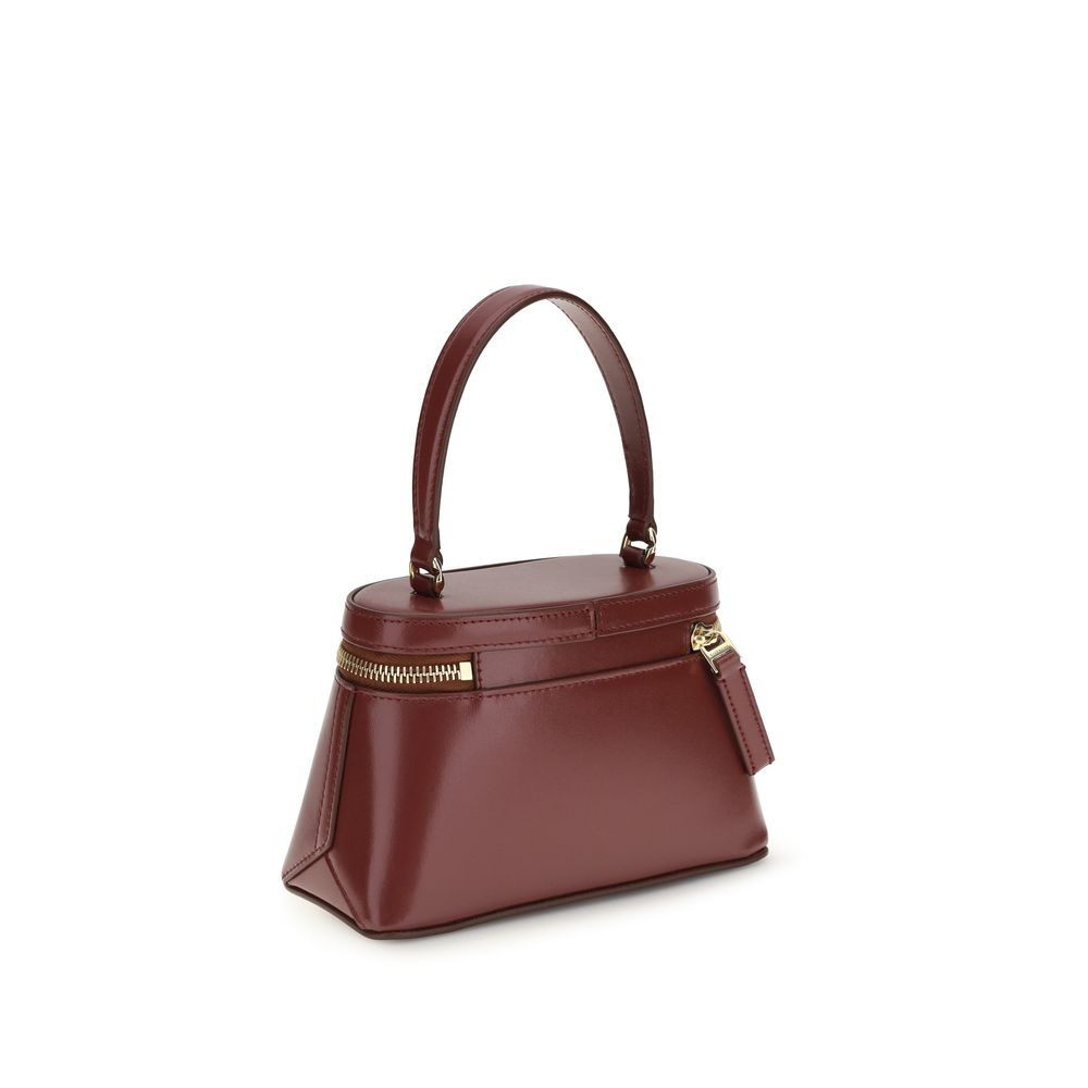 Givenchy Burgundy Calf Leather Handbag – Artisanal Luxury