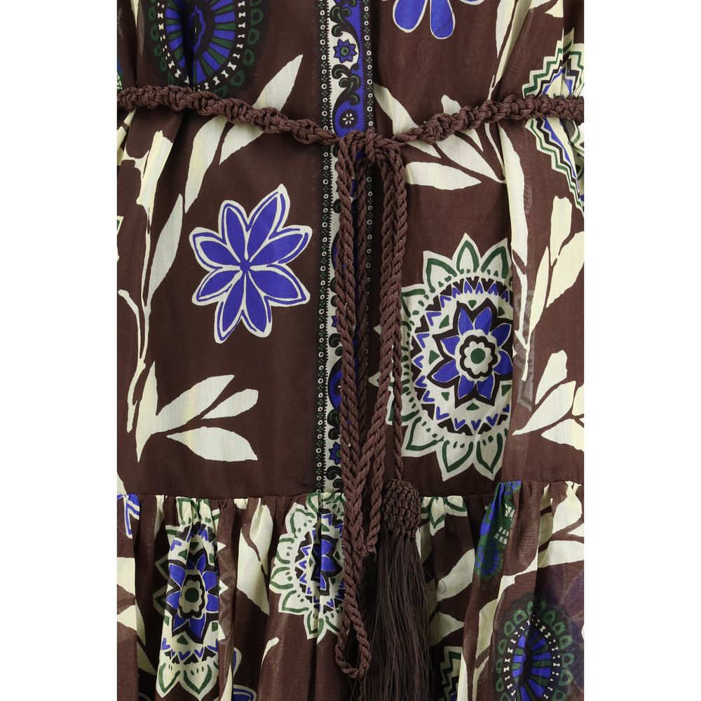 Alemais Brown Cotton Casual Dress - Effortless Elegance Redefined