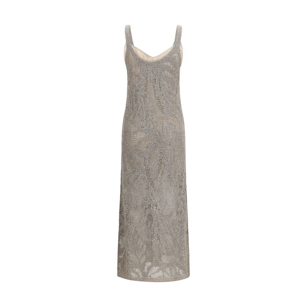 Brunello Cucinelli Gray Linen Casual Dress – Artisanal Luxury Fashion