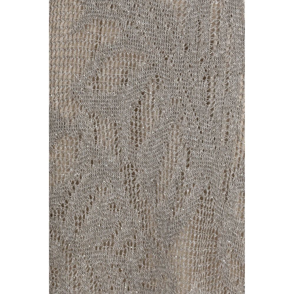 Brunello Cucinelli Gray Linen Dress – Artisanal Luxury Fashion