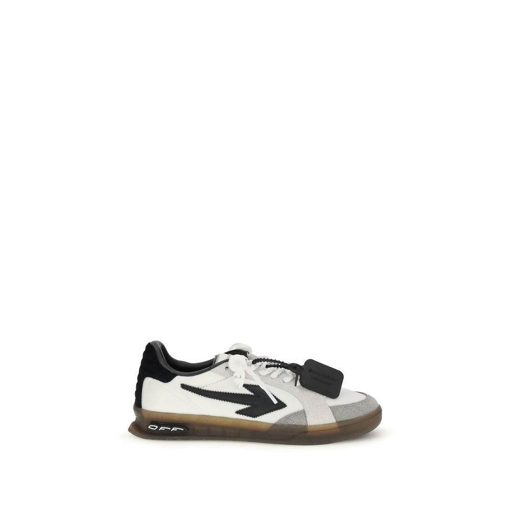 Indulge in the exquisite Off-White Multicolor Calf Leather Bos Taurus Low Top Sneakers, a masterful blend of luxury and contemporary elegance for the discerning individual.